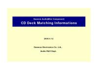Daewoo_Audio CD Deck Matching Information_2000-4-12
